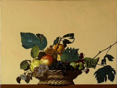 Canestra di Frutta di Caravaggio - Dipinto Finito