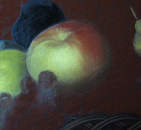 Canestra Frutta Caravaggio - Strato colore della mela