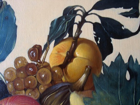 Canestra di Frutta di Caravaggio - Uva Secca e Pesca