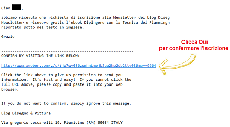 Conferma iscrizione Newsletter