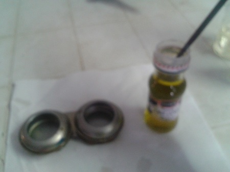 Pulire pennello con olio di oliva