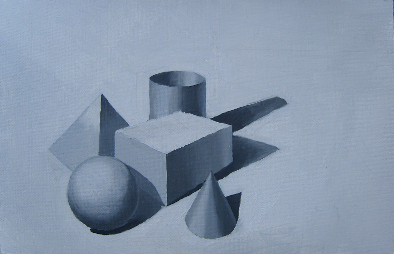 Come dipingere forme geometriche in scala di grigi